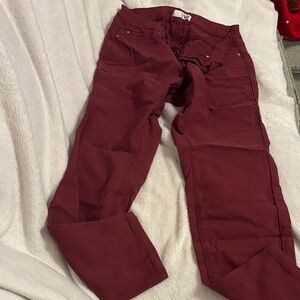 YMI Women's Skinny Pants in Burgundy